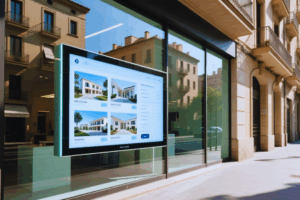 monitor escaparate inmobiliaria